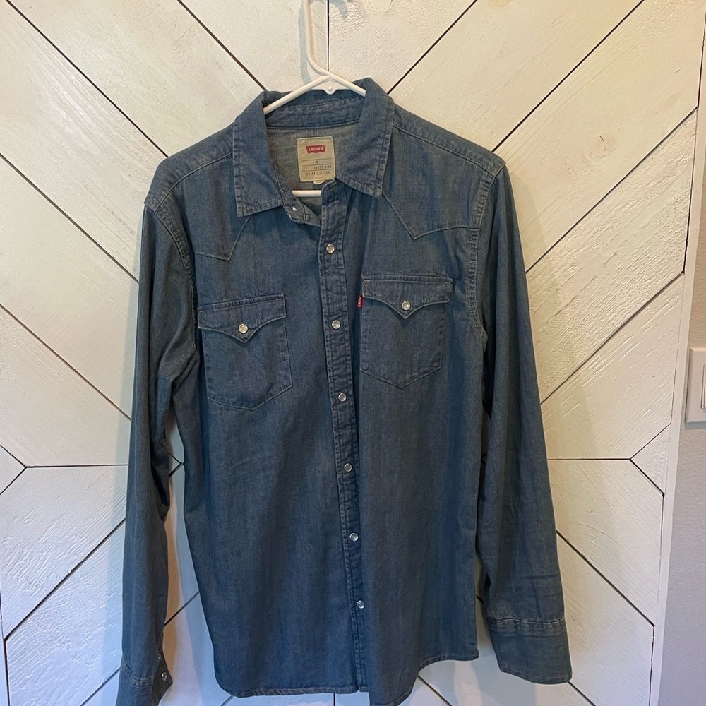 Levies denim button down shirt